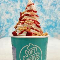 Strawberry Shortcake Ice Cream Pint · Our classic sundae made with fresh vanilla ice cream layered with real freeze dried strawber...