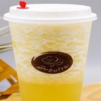 Super Pineapple Fruit Tea · 24 oz. Jasmine green tea with fresh golden pineapple and pineapple sauce.