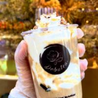 Chestnutnut · Fresh organic chestnut paste and brown sugar boba. Topping with cream and pecan.
Choice of l...