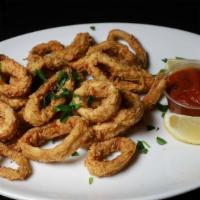Calamari Fritti · Crispy fried Calamari/ Zucchini/ Sage/ Lemon