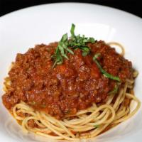 Spaghetti Bolognese · Beef & Lamb Bolognese / Pistachios