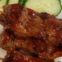 Bbq Or Spicy Chicken Satay · Grilled chicken cooked to perfection with korean spicy barbecue sauce and seasoning. . Satay...
