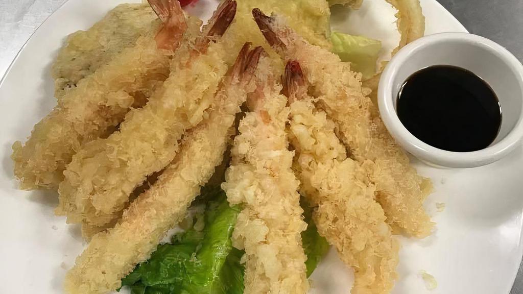 Shrimp And Vegetable Tempura (Ap) · 2 pieces shrimp and 3 pieces vegetable.