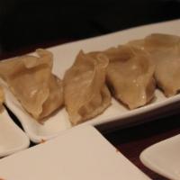 Pork Gyoza (6) · Steamed pork dumpling.