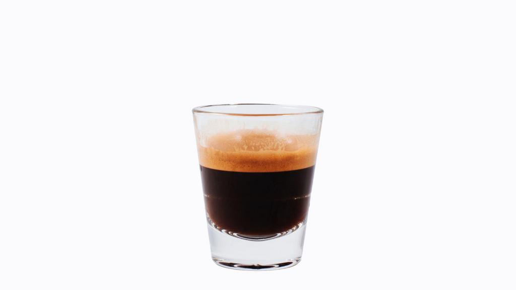 Espresso Shot · Deep, dark rich espresso shots.