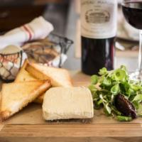 Foie Gras Terrine · Rich and buttery hudson valley duck foie gras terrine served with brioche toasts and figs pr...