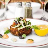 Maryland Crab Cake · One of our best appetizers; Made with the best crab meat and served with a side of horseradi...