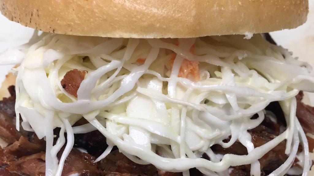 Pulled Pork · BBQ sauce and coleslaw.