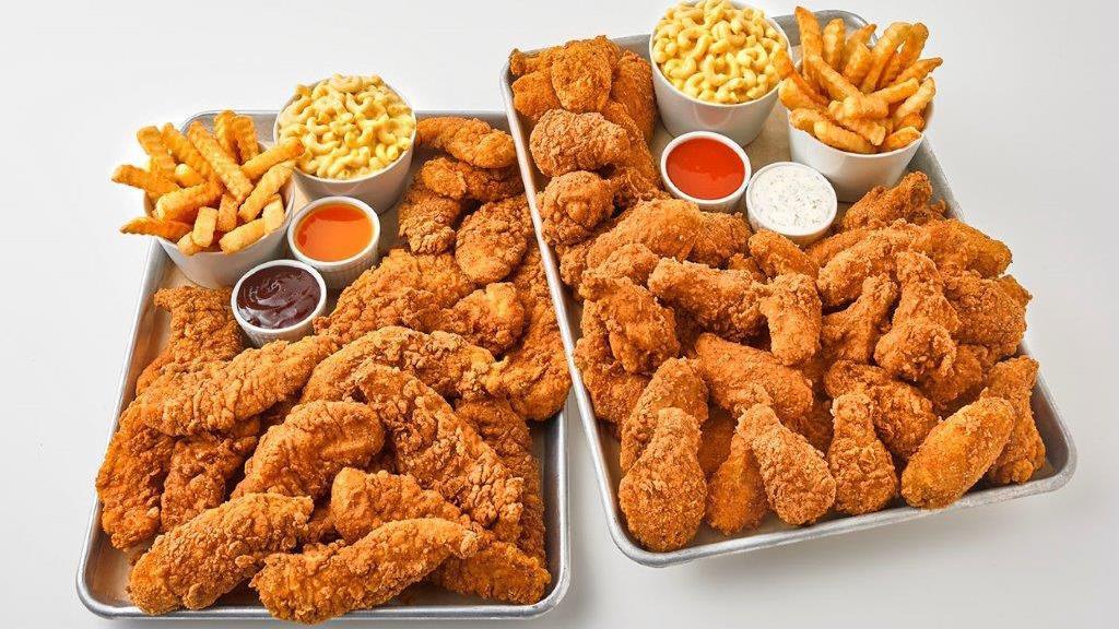 Roost Family Meal  20Pc Chickens Tender · 20 Double Breaded Chicken Tenders  with Choice of 4 Large Sides and 8 Biscuits