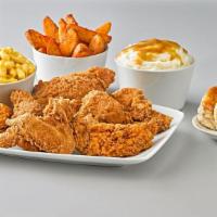 Roost Family Meal 8Pc Chicken Tenders · 8 Double Breaded Chicken Tenders with Choice of 2 Large Sides and 4 Biscuits