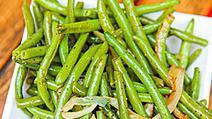 Organic French String Beans · Organic French haricot vert sautéed with shallots.