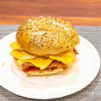 Egg Sandwich With Bacon · Served with your choice of bagel, roll, or sliced bread.