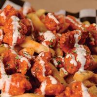 Buffalo Chicken Ranch Fries  · Fries topped with chicken , hot sauce and ranch