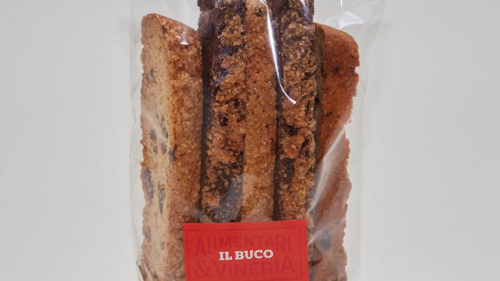 Biscotti · Our housemade assorted biscotti. Contains nuts and gluten.
