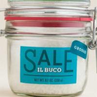 Sea Salt Grosso  · Grosso 230 gram jar.
