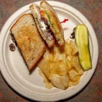 Mediterranean Grilled Cheese 21 · Vegetarian. Mozzarella & Feta Cheeses, sliced black olives, red onions, tomatoes, pesto serv...