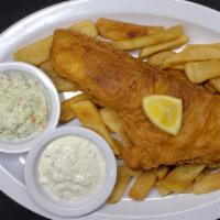 Fish Fry · Try our delicious Fish Fry which includes French Fries or Tater Tots and Coleslaw.