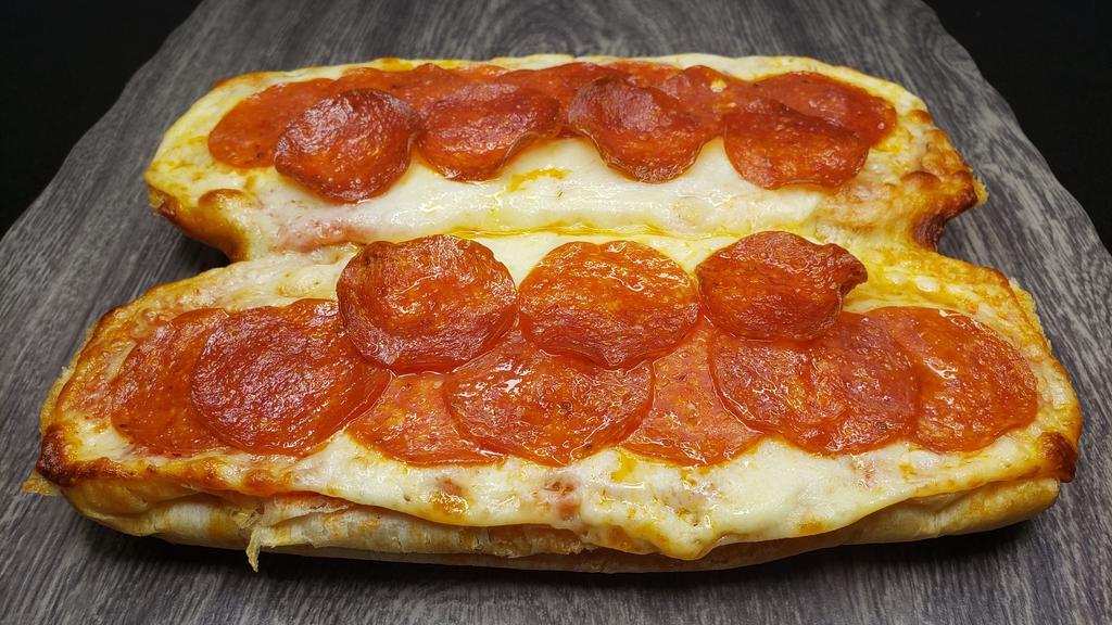 Pizza Sub - Large · Our Pizza sub includes mozzarella, pepperoni, grated cheese and our signature pizza sauce. Large is 12