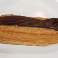 Eclairs · A large Eclair filled with our homemade custard and topped with chocolate fudge.