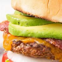 Avocado Burger  · avocado, mozzarella cheese & avocado