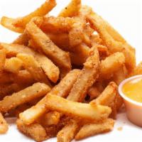 Zaab ( Chili Lime) Fries · Crispy crunchy fries dusted with our  chili lime powder served with a side of Spicy mayo