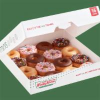 16 Count Assorted Minis · This assortment features 16 of our mini doughnuts. Each box includes 4 Strawberry Iced minis...