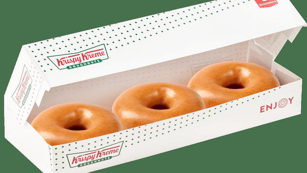 3 Count Original Glazed® Doughnuts · A 3 count of our classic Original Glazed® Doughnuts