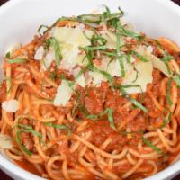 Spaghetti Bolognese · Traditional ragu bolognese.