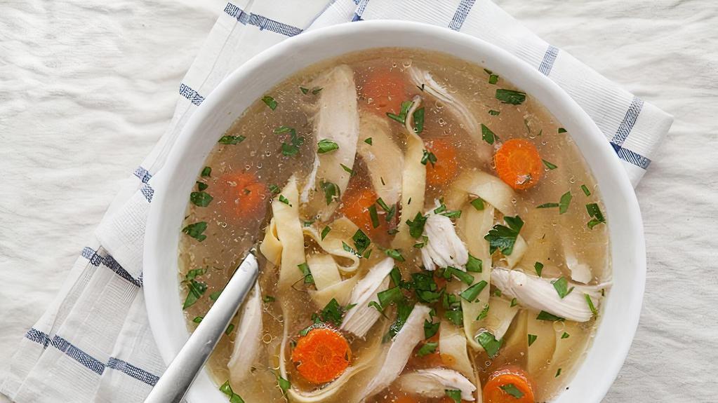 Chicken Soup  · Homemade, with meat dumplings.