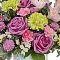 Teleflora'S Irresistible Iridescence Bouquet · Mom won't be able to resist the charm of this cheerful rose bouquet and its stunning, shimme...