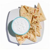 Tzatziki Sauce With Grilled Pita · comes with 2 side pitas (for extra pita, add in sides $)