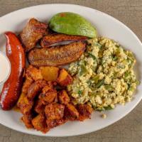 Platanos Con Crema / Sweet Fried Plantain With Cream Tacos · 