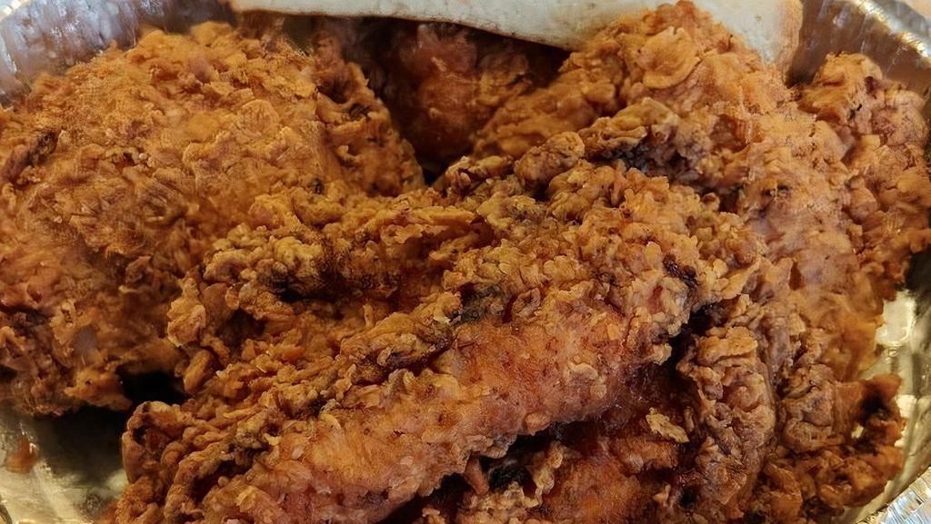 Southern Fried Chicken · Four pieces of our tender buttermilk southern deep fried chicken. Your choice of two sides.