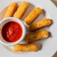 Mozzarella Sticks · Served with marinara sauce.