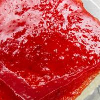 Strawberry Cheesecake · One slice.