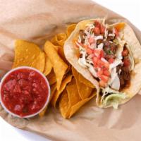 Tacos Typical · Choose from marinated grilled chicken, marinated grilled steak, crispy chicken, or veggies (...