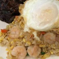 Shrimp Fried Rice(새우볶음밥) · Stir-fired rice with shrimp.