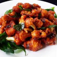 Gobi 65 (Gf,V) · Gobi 65 is a south Indian snack made of fried cauliflower, spices and herbs. It can also be ...