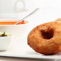 Medu Vada (Gf,V) 2Pc · Cripsy lentil doughnut served with sambar & with coconut chutney.