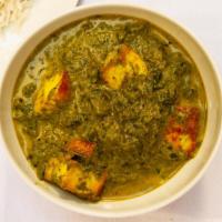 Palak Paneer · Dairy. Cubes of cottage cheese simmer in a smooth spinach puree, fragrant with cumin seeds, ...