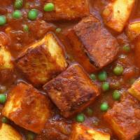 Matar Paneer · Dairy. Green peas & cottage cheese cooked together into a delicious gravy.