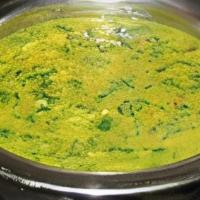 Dal Palak  (Gf,V) · Yellow dal with fresh spinach.