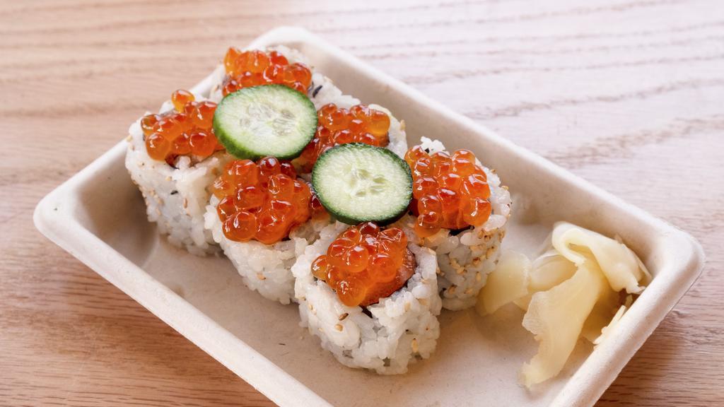 Oyako Roll · Salmon & Ikura Roll with Sesame and Cucumber