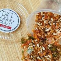 Rice Boost · Extra flavor for your rice. Traditional Japanese seasoning for rice, Furikake. (Pour in the ...