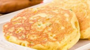 Malaysian Pancake · with curry dipping sauce.