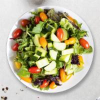 Big Bowl Of Greens · Mixed greens, tomatoes, cucumbers, radicchio, cranberry chutney and an Italian vinaigrette d...