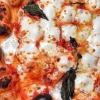 Margherita Pizza · Mozzarella, pomodoro, olive oil, basil, fresh parm