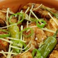 Afghan Chicken Karahi · (Half Chicken small peaces) cook with small pieces in tomato ginger, garlic, with mild spice...
