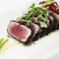 Black Pepper Tuna Tataki · Consuming raw or undercooked meats, poultry, eggs, seafood and shellfish may increase your r...