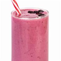 Blue Berry Blast Yogurt Shake · Frozen blueberries blended in low-fat yogurt and Pam juice.